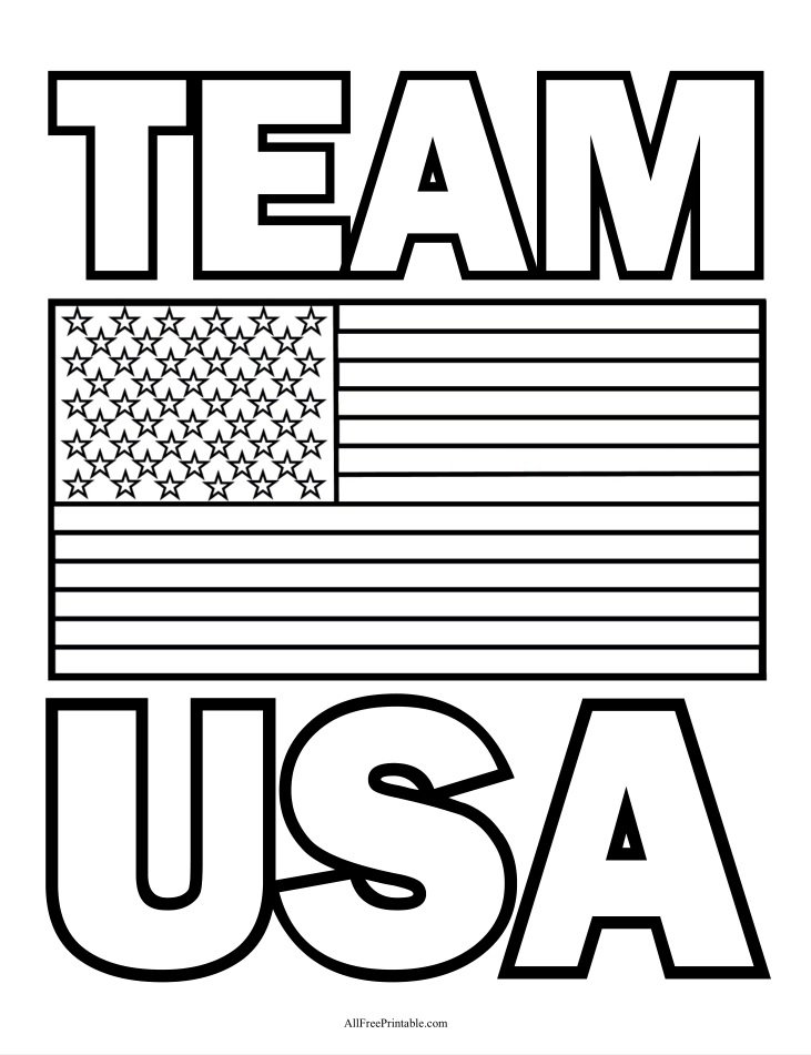 Free Printable Team USA Coloring Page