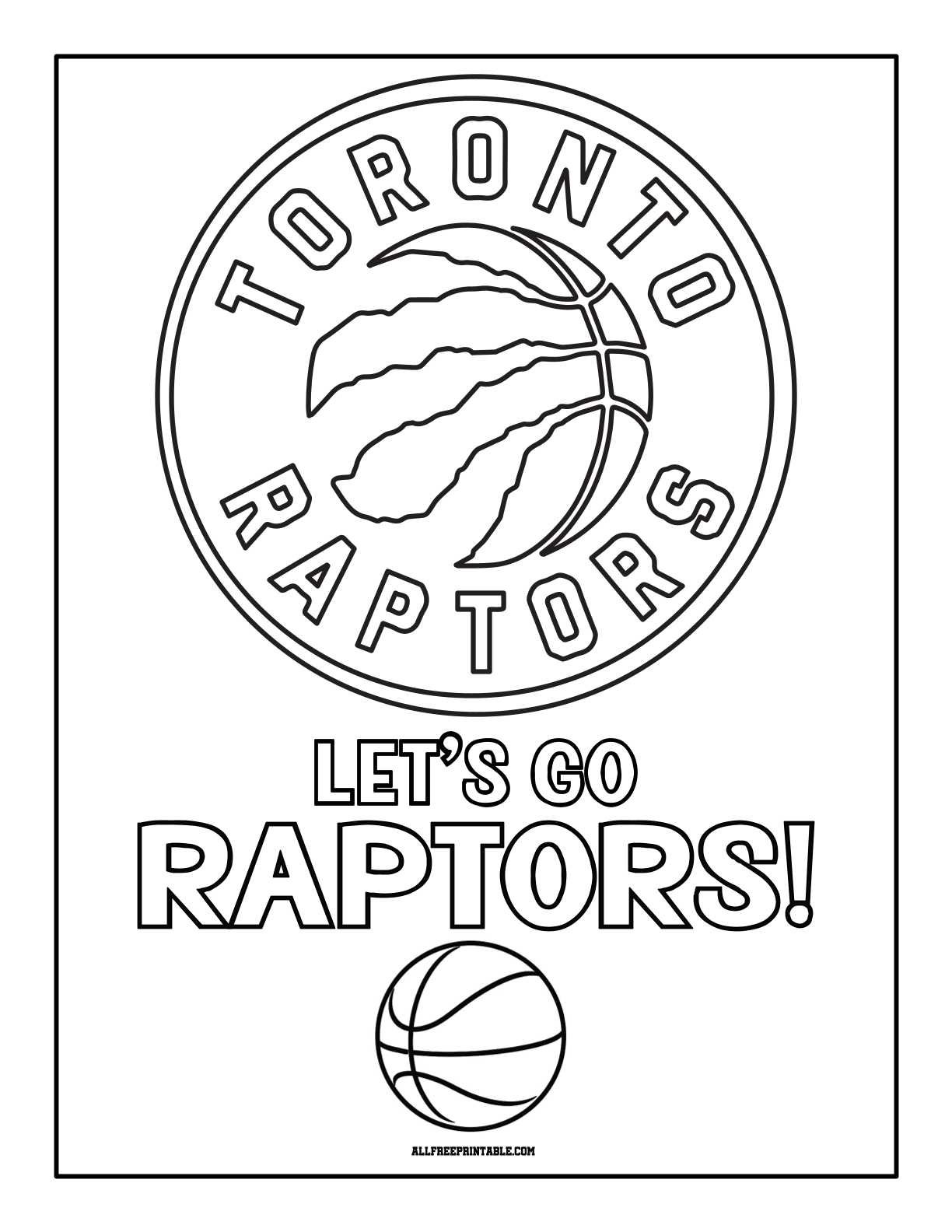Free Printable Toronto Raptors Logo Coloring Page Free Printable Toronto Raptors Logo Coloring Page