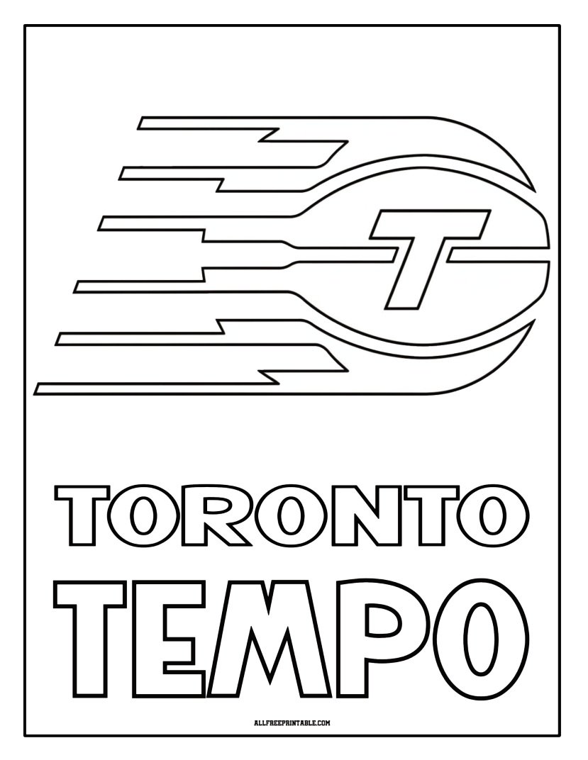 Free Printable Toronto Tempo Logo Coloring Page
