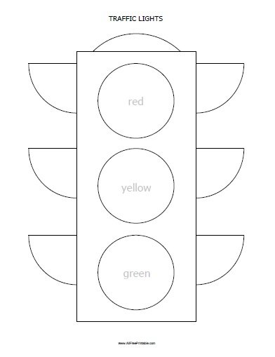 Traffic Lights Coloring Page
