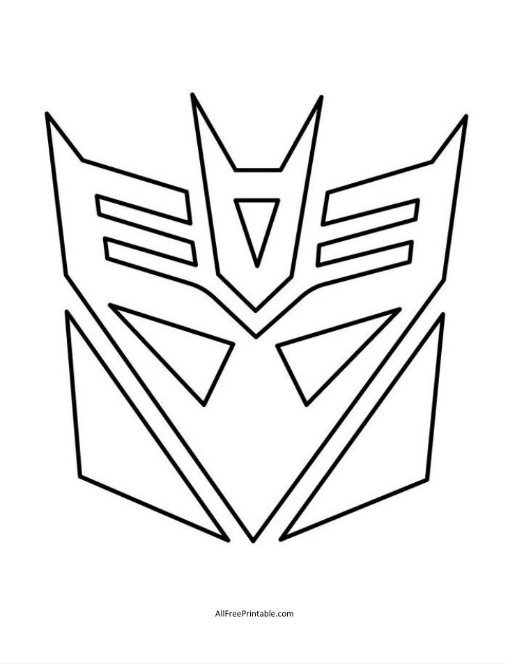 Free Printable Transformers Decepticons Logo Template