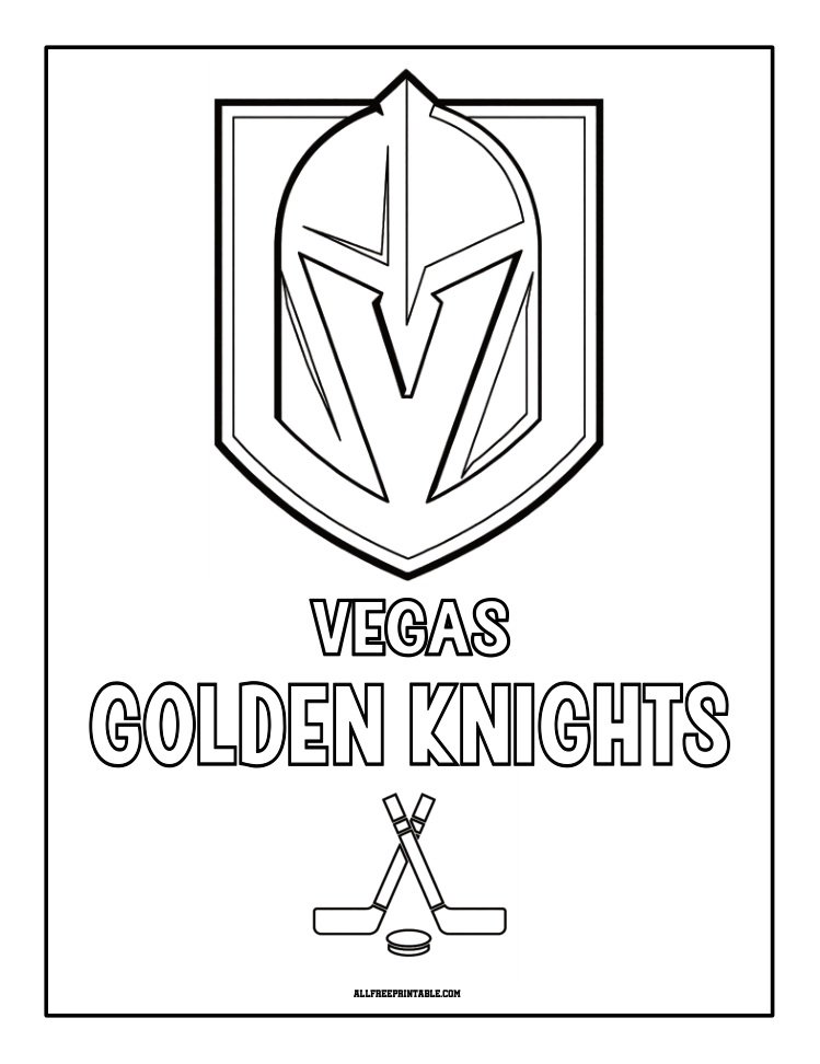 Free Printable Vegas Golden Knights Logo Coloring Page Free Printable Vegas Golden Knights Logo Coloring Page