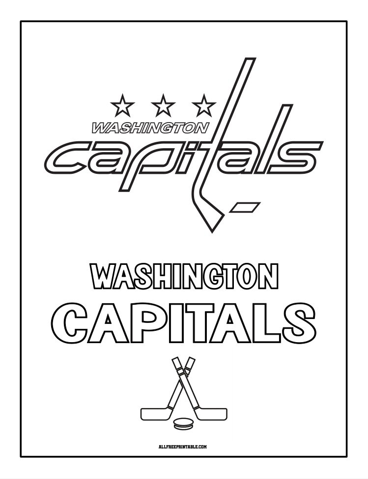 Free Printable Washington Capitals Logo Coloring Page Free Printable Washington Capitals Logo Coloring Page