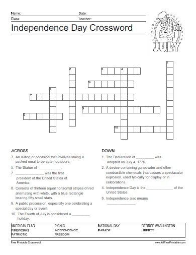 Independence Day Crossword