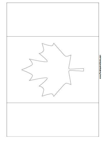 Free Printable Canada Flag Coloring Page