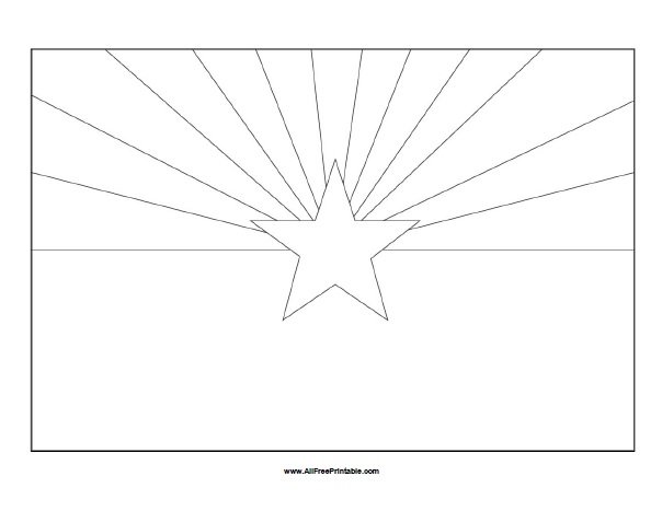 Arizona Flag Coloring Page – Free Printable