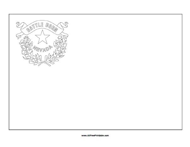 Free Printable Nevada Flag Coloring Page