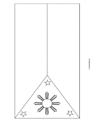 Free Printable Philippines Flag Coloring Page