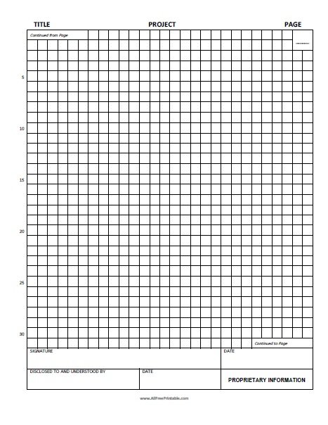 Free Printable Engineering Notebook Pages