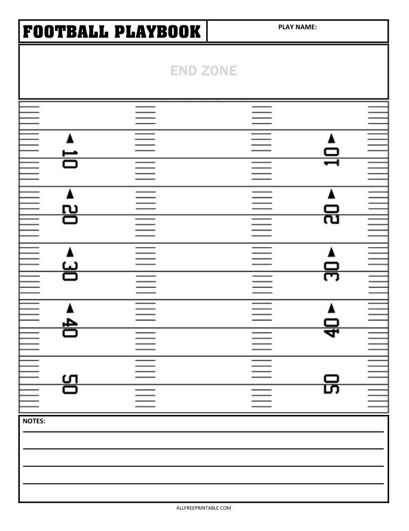 Free Printable Football Playbook Pages