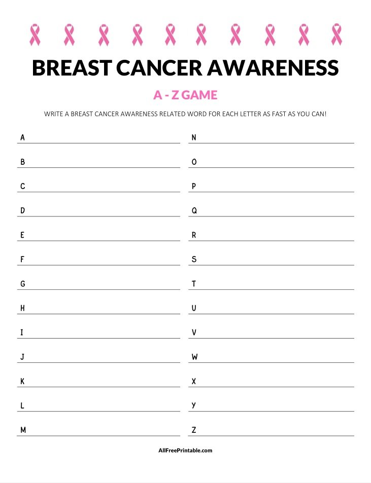 Breast Cancer Awareness A-Z Game