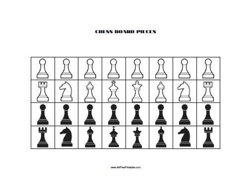 Free Printable Chess Pieces - Printable Word Searches