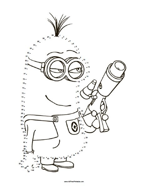Free Printable Minion Connect the Dots
