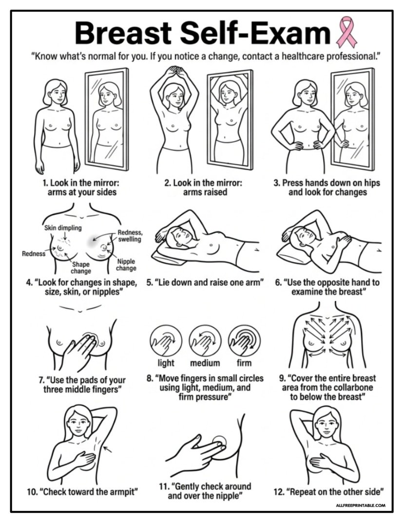 Breast Self-Exam Guide - Free PDF Download