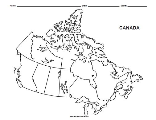 Free Printable Canada Maps