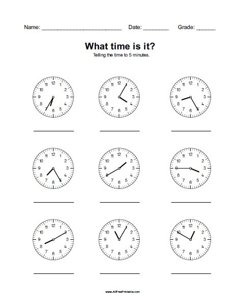 What Time Is It Worksheet