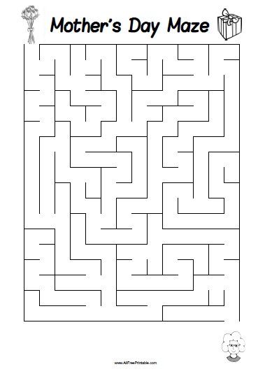 Free Printable Mother's Day Maze