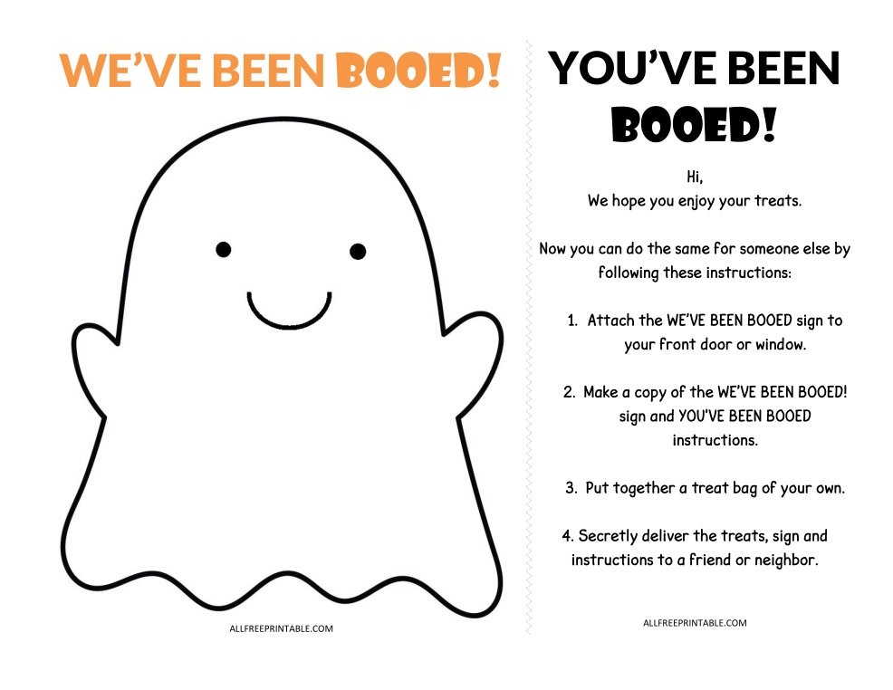 Free Printable You've Been Booed