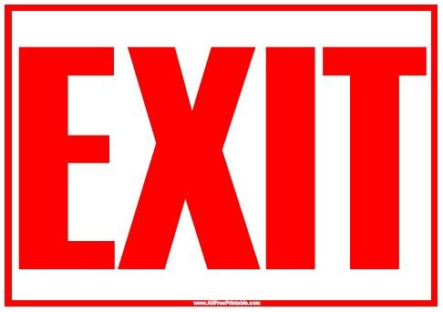 Free Printable Exit Sign