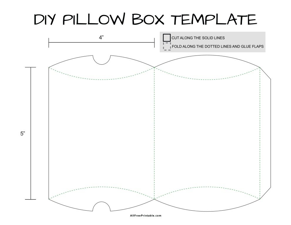 Free Printable DIY Pillow Box Templates