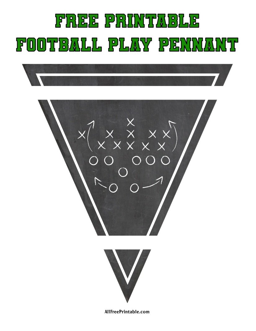 Free Printable Football Play Pennant Banner