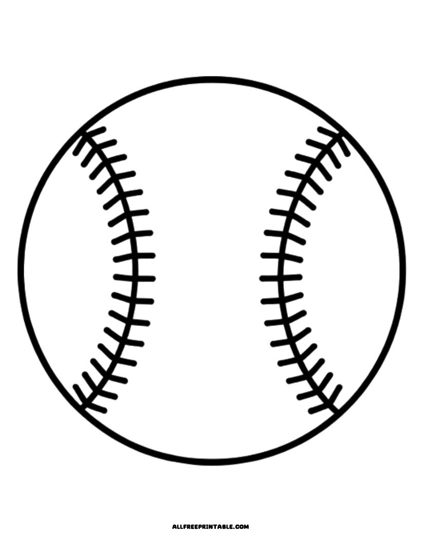 Free Printable Baseball Template