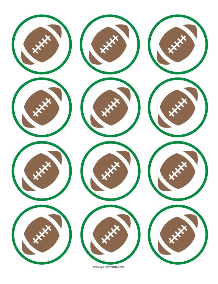 Free Printable Football Cupcake Toppers