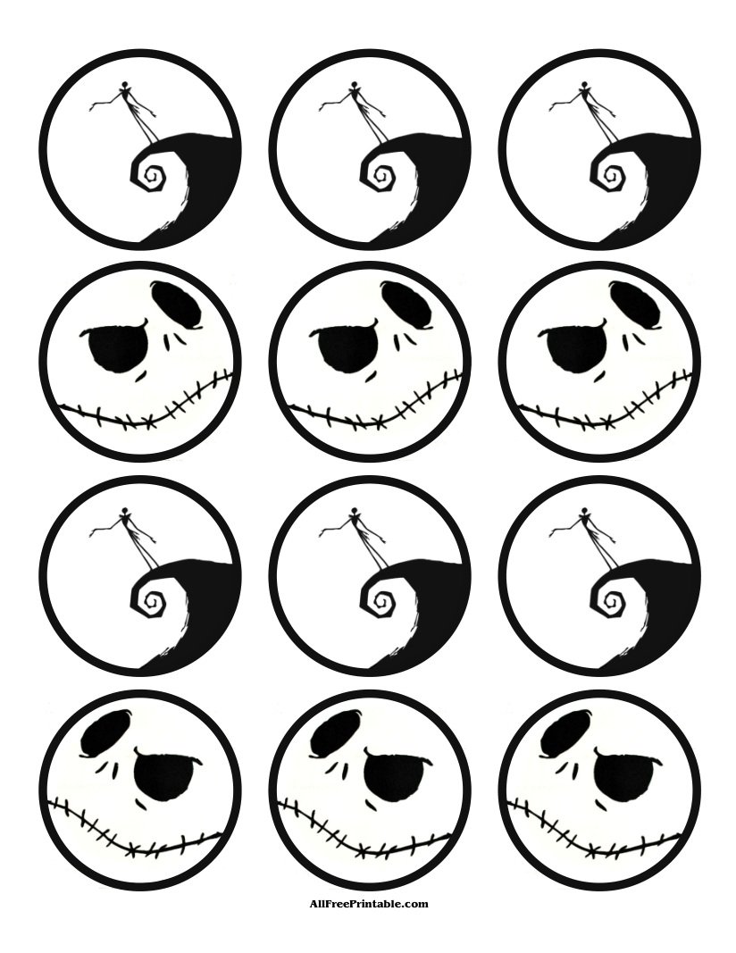 Free Printable The Nightmare Before Christmas Cupcake Toppers Free Printable The Nightmare Before Christmas Cupcake Toppers