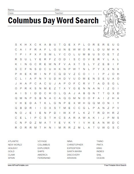 Free Printable Columbus Day Worksheets - Worksheets For Kindergarten
