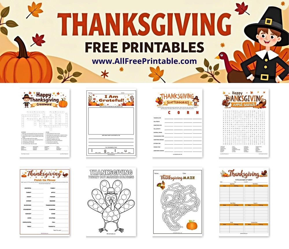 Thanksgiving Free Printables