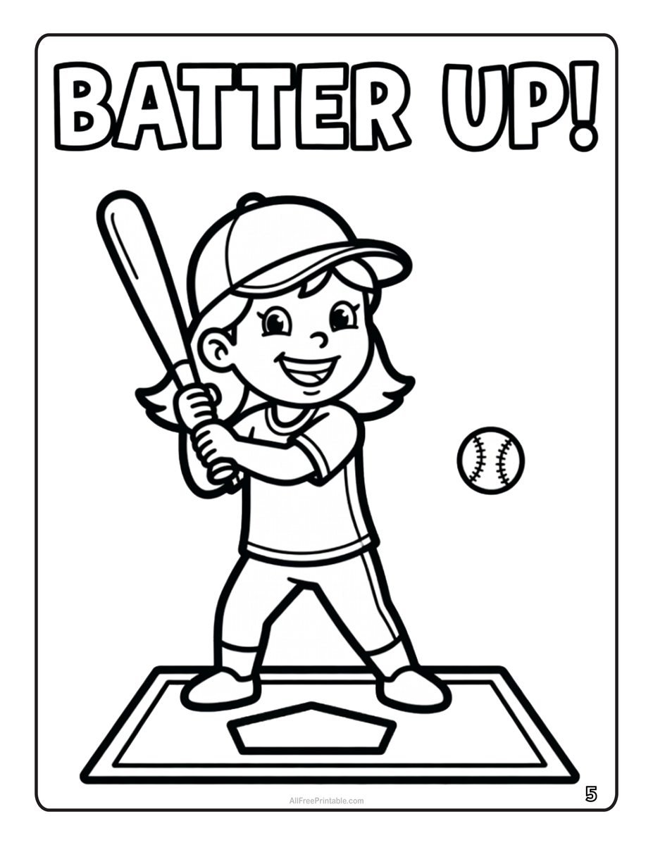 Baseball Coloring Page