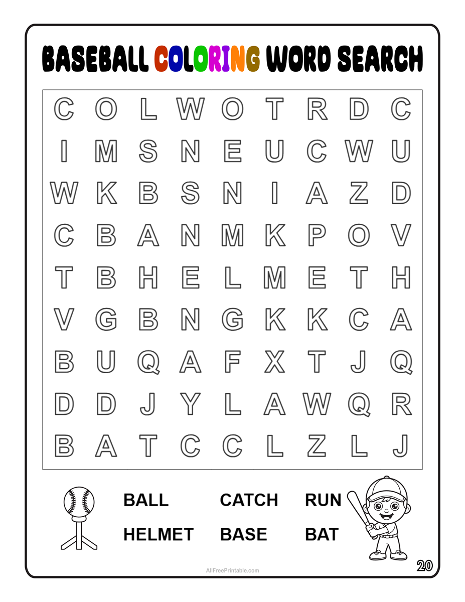 Word Search Baseball