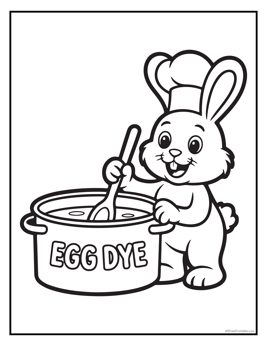 Bunny Egg Dye Coloring