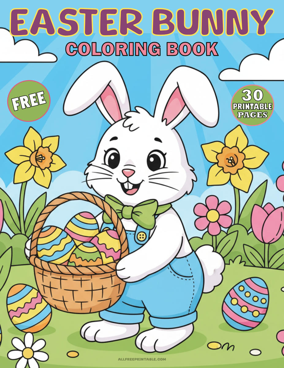 Easter Bunny Coloring Book Printable