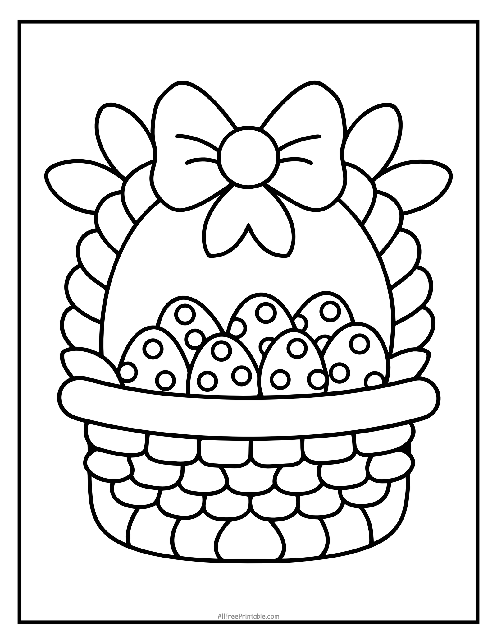 Easter Basket with Eggs
