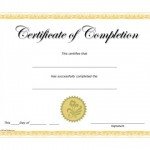 Certificates of Completion