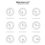 Telling the Time Exercises - Free Printable - AllFreePrintable.com